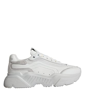 Dolce & Gabbana Portofino Sneakers Witte Leer Cs1834aw701