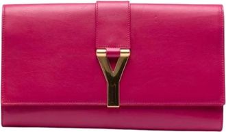 Saint Laurent Pre-owned Clutches, female, Pink, Size: ONE SIZE Pre-owned The Chyc Ligne