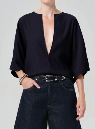 Citizens Of Humanity Franca Shirt In Navy