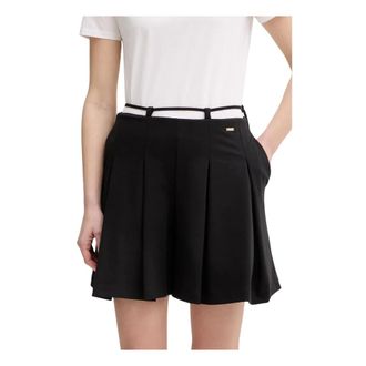 Fracomina Shorts de Cintura Alta - Shorts - Mujer - Negro - XS
