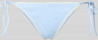 MC2 Saint Barth Bikini-Hose mit Strukturmuster Modell Marielle in Blau, Gr&ouml;&szlig;e M/L