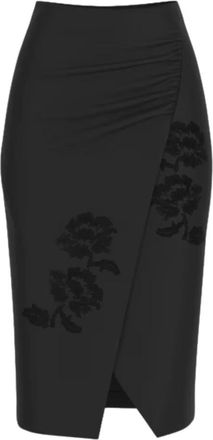 Marciano Rokken, Dames, Zwart, S, Leer, Fiona Embro Midi Rok