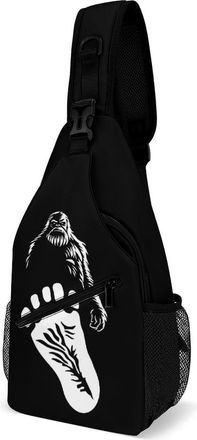 Generic Bigfoot Footprint Unisex Shoulder Bags Casual Crossbody Chest Bag Sling Backpack for Hiking Cycling Travel