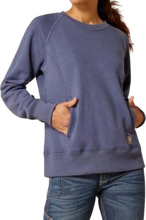 Ariat Rebar Traverse Sweatshirt In Blue Indigo Heather