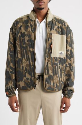 Malbon Golf Tour Divot Camo Jacket in Bark Camo at Nordstrom, Size Xx-Large