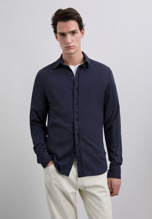 Scalpers Icon Jersey Ls Shirt in Navy at Nordstrom, Size 45 Eu