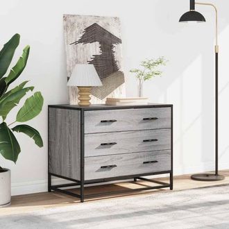 Berkfield Home Elegant Drawer Cabinet Grey Sonoma 70x41x56 cm Engineered Wood | Size: 70 x 41 x 56 cm