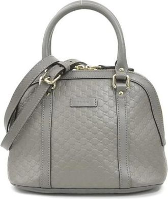 Gucci Pre-owned Handbags, female, Gray, Size: ONE SIZE Pre-owned Leather gucci-bags