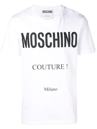 Moschino T-shirt met couture! logo - Wit