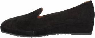L'Amour Des Pieds Womens Carlow Leather Round Toe Loafer In Black Suede
