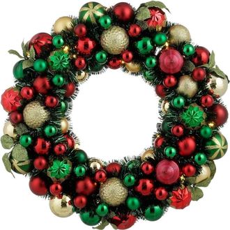 MiCa Decorations Corona decorativa verde h8.5xb47xl47cm