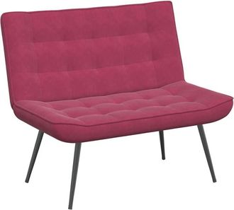 vidaXL Vidaxl - Banco De Terciopelo Rojo Vino Tinto 110x74x84 Cm