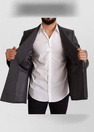 Dolce & Gabbana wool checked slim-fit double-breasted blazer