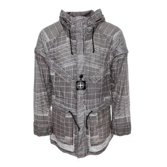 Stone Island Reflecterende Grid Parka - Heren - Zomerjassen - Grijs - XL - Jassen