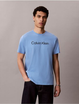 Calvin Klein Jeans Calvin Klein Mens Standard Logo Graphic Classic T-Shirt - Bright Blue - 2XL