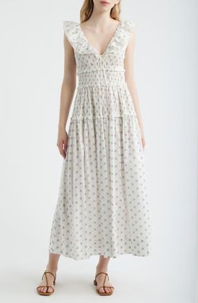 D&ocirc;en Sorina Floral Organic Cotton Dress in Petit Posy Calico at Nordstrom, Size X-Large