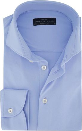 John Miller Overhemden, Heren, Blauw, 8Xl, Tailored Fit Hyperstretch Shirt