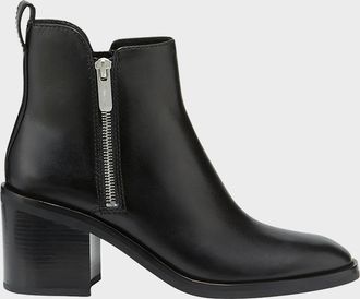 3.1 Phillip Lim Alexa Leather Double-Zip Ankle Booties