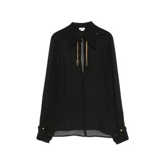 Elisabetta Franchi Chain-detail Long-sleeve Blouse