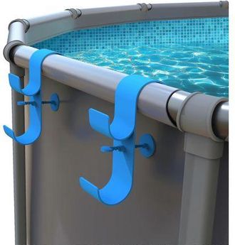 OEM Juego De 2 Soportes Para Red De Skimmer Para Piscinas, Soporte Para Poste De Piscina Elevada, Accesorios Para Piscina Elevada, Ganchos Telesc&oacute;picos Aj