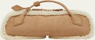 Alaia Le Teckel Shearling Clutch Bag