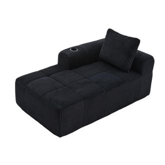 Urban Meuble Chaise longue modular de pana con portavasos