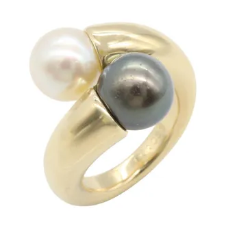 Cartier Gold Gray White Yellow Gold (18K) Band Ring (Pre-Owned)