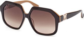 Max Mara MM0056 50F Womens Sunglasses Brown Size 57