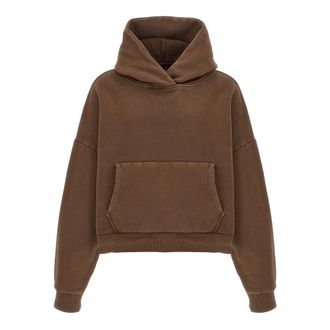 Entire studios Hoodies, male, Brown, Size: XL Cropped Cotton Hoodie
