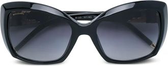 Bulgari Occhiali da sole squadrati anni 90 - Nero