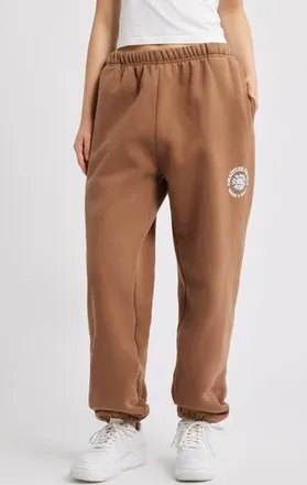 The Mayfair Group Gratitude Grows Fleece Graphic Joggers in Brown at Nordstrom Rack, Size X-Small