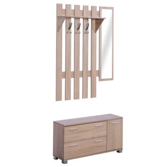 HOMCOM Mesa centro elevable 90x21.5x116 cm roble