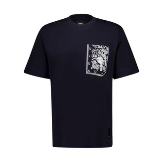 Fendi Hombre, Camisetas, Azul, Talla: M