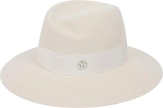 Maison Michel Virginie Hat - Dames - Hoeden - Wit - L - Katoen - Accessoires