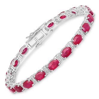 Diana M. Jewels Mozambique Ruby ( Better ) Oval 6x4mm - 21Pcs + White Diamond F/C Round 0.90mm( I1-I2/I color ) - 63Pcs ( Box Lock With Double Safety )