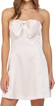 Fate Bow Strapless Mini Dress In Blush