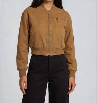 MARRAKECH Womens Reversible Bomber Jacket In Olive