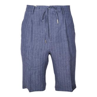 BRIGLIA 1949 Korte Broeken, Heren, Blauw, 2Xl, Linnen, Long Shorts