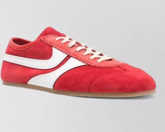 Dries Van Noten low top suede sneakers rubber sole detail