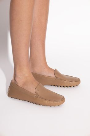 Tod's Leather Moccasins, Womens, Brown