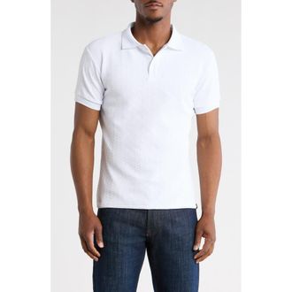 T.R. Premium Modern Fit Textured Polo in White at Nordstrom Rack, Size Xx-Large