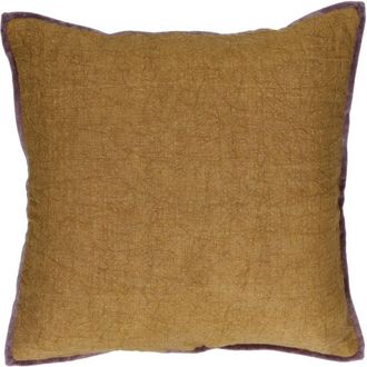 POMAX Coj&iacute;n de algod&oacute;n camel 45X45