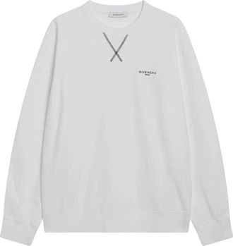Givenchy Sweatshirts, male, White, Size: S Couture Seam Crew Neck Sweatshirt
