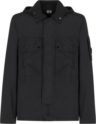 C.P. Company FLATT NYLON OVERSHIRT Size: XXL, colour: BLACK