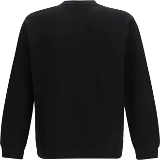 Valentino Mens Sweatshirt Panther Black-Red Cotton Sweatshirts Black/red Sweater