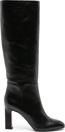 Aquazzura Sellier 85mm leather knee boots - women - Calf Leather/Calf Leather/Rubber/Calf Leather - 38.5 - Black