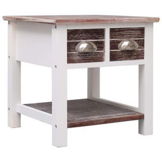 vidaXL Vidaxl - Mesa Auxiliar Madera De Paulownia Marr&oacute;n 40x40x40 Cm