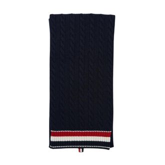 Thom Browne Sciarpa a trecce e coste - - Accessories - Donna - Blu - ONE SIZE