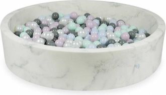 OEM Piscina Seca 130x30 M&aacute;rmol Con 600 Bolas: Menta Claro, Rosa Claro Perla, Azul Claro Perla, Perla, Gris