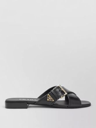 Prada flat sole sandals open toe design